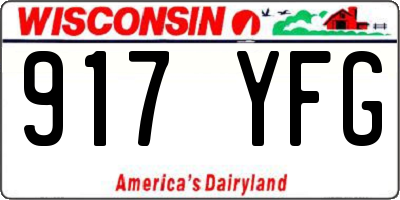 WI license plate 917YFG