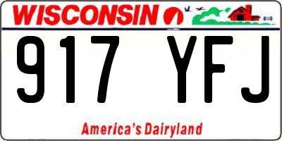 WI license plate 917YFJ