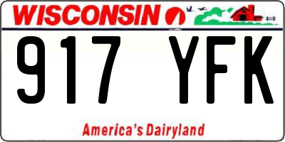 WI license plate 917YFK