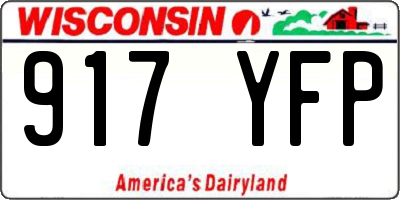 WI license plate 917YFP