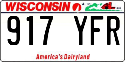 WI license plate 917YFR