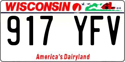 WI license plate 917YFV