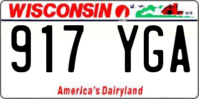 WI license plate 917YGA