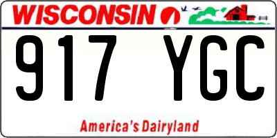 WI license plate 917YGC