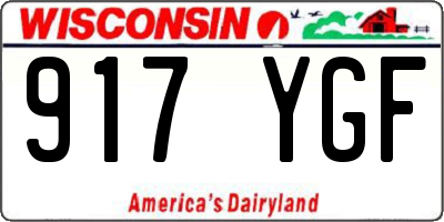 WI license plate 917YGF
