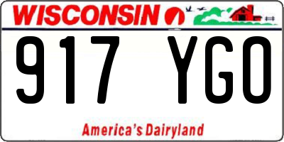 WI license plate 917YGO