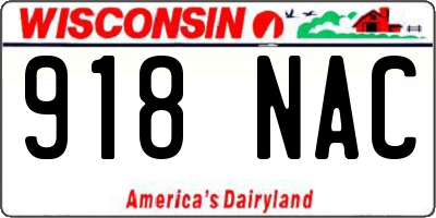 WI license plate 918NAC