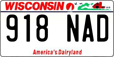 WI license plate 918NAD