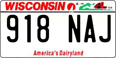 WI license plate 918NAJ