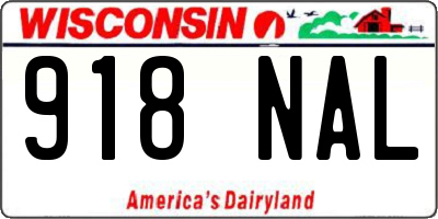 WI license plate 918NAL