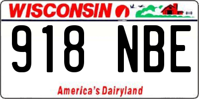 WI license plate 918NBE