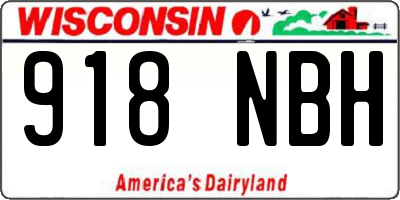 WI license plate 918NBH