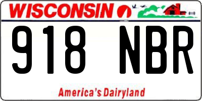 WI license plate 918NBR