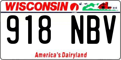 WI license plate 918NBV