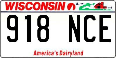 WI license plate 918NCE
