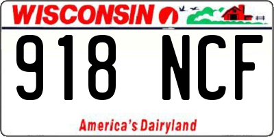 WI license plate 918NCF