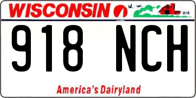 WI license plate 918NCH