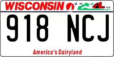 WI license plate 918NCJ