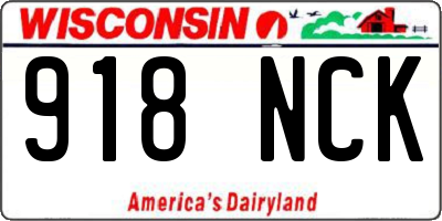 WI license plate 918NCK