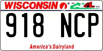 WI license plate 918NCP