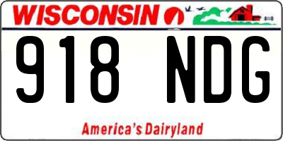 WI license plate 918NDG