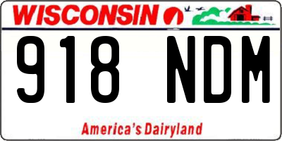 WI license plate 918NDM