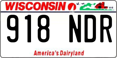WI license plate 918NDR