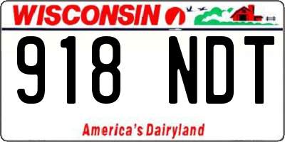 WI license plate 918NDT