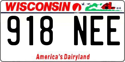 WI license plate 918NEE