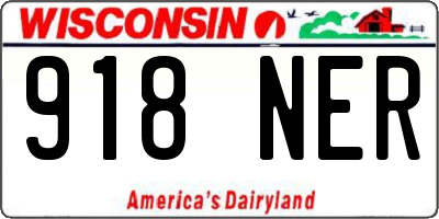 WI license plate 918NER