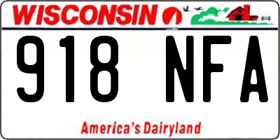WI license plate 918NFA