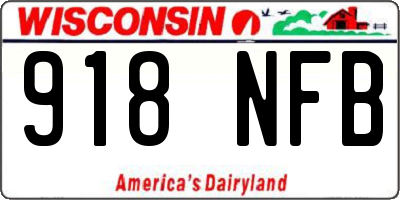 WI license plate 918NFB