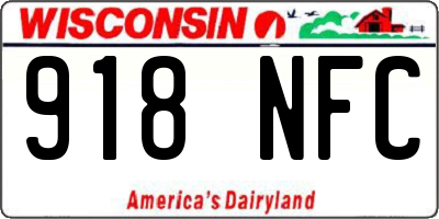 WI license plate 918NFC