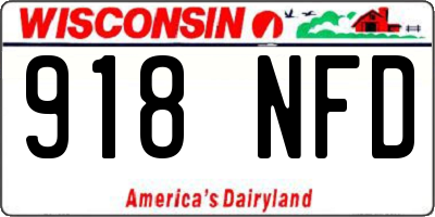 WI license plate 918NFD