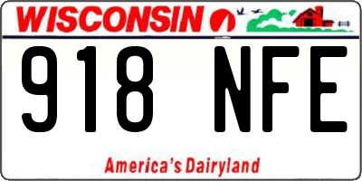 WI license plate 918NFE