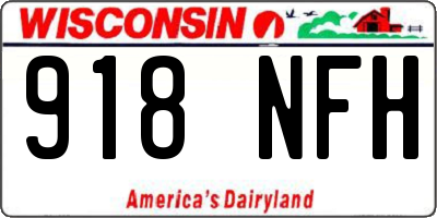 WI license plate 918NFH