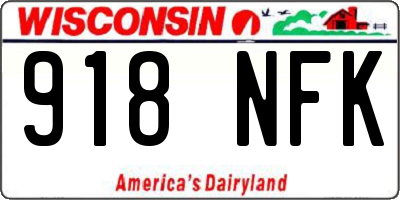 WI license plate 918NFK
