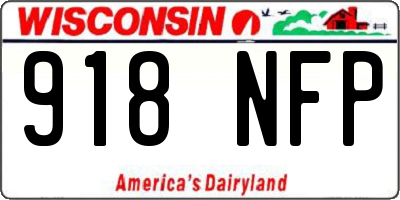 WI license plate 918NFP