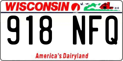 WI license plate 918NFQ