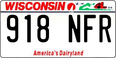 WI license plate 918NFR