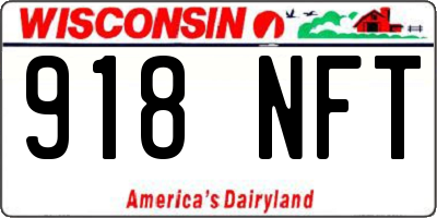 WI license plate 918NFT