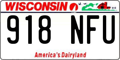 WI license plate 918NFU