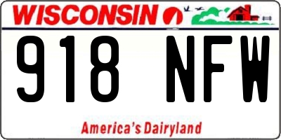 WI license plate 918NFW