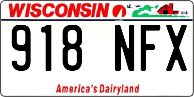 WI license plate 918NFX