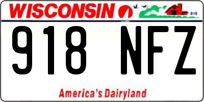 WI license plate 918NFZ
