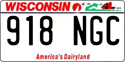 WI license plate 918NGC