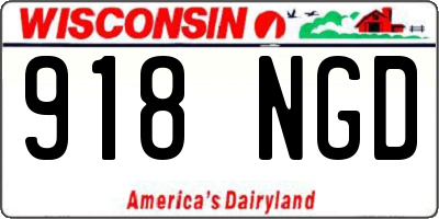WI license plate 918NGD