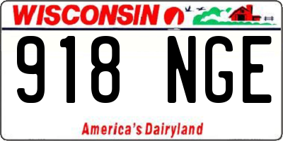 WI license plate 918NGE