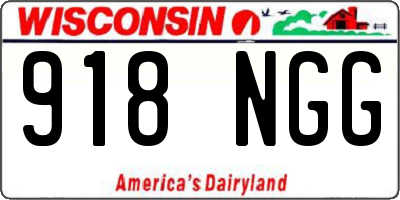 WI license plate 918NGG