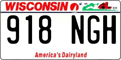 WI license plate 918NGH